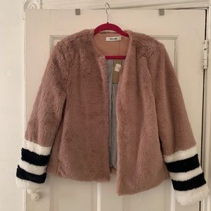 Pink fur jacket